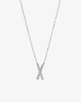 A' Initial necklace with 0.10 Carat TW of Diamonds in 10kt White Gold