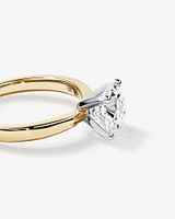 2.00 Carat TW Round Brilliant Lab-Grown Diamond Solitaire Engagement Ring in 14kt Yellow and White Gold