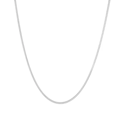 Chaîne à maillons gourmette en argent sterling de 50 cm, largeur de 1,5 à 2 mm