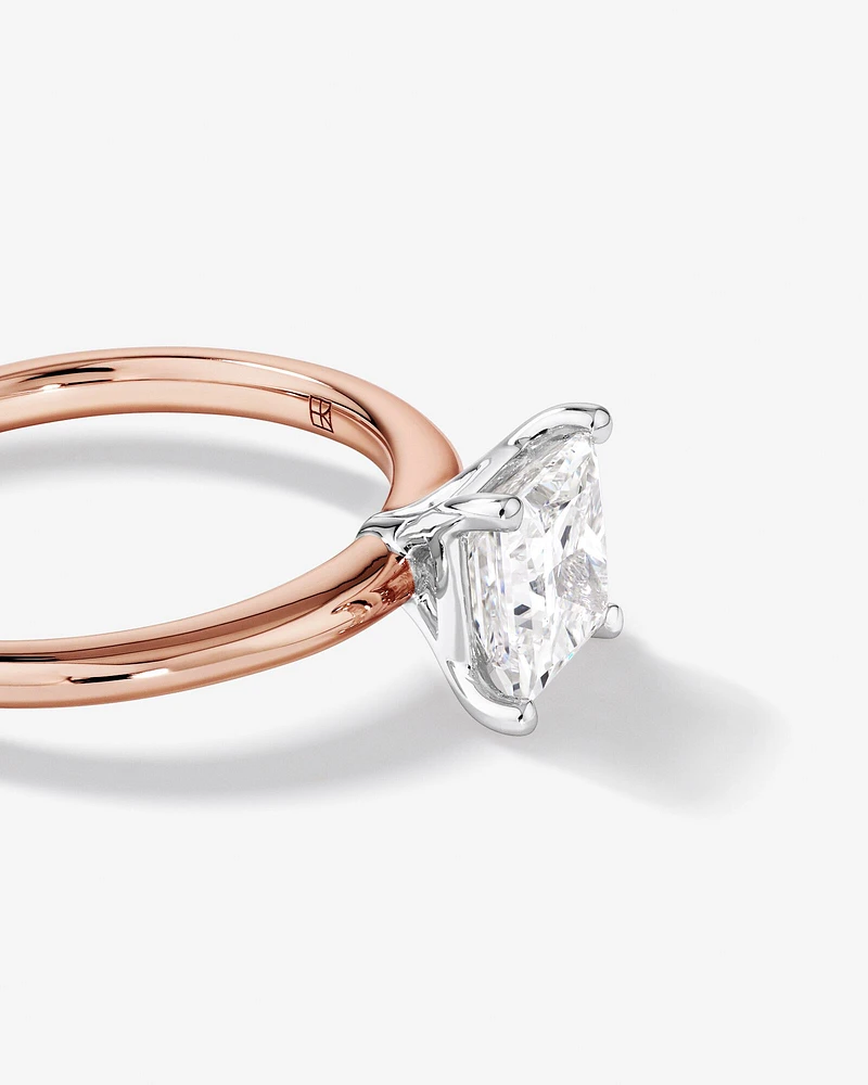 1.25 Carat TW Princess Cut Laboratory-Grown Diamond Solitaire Engagement Ring In 14kt White Gold
