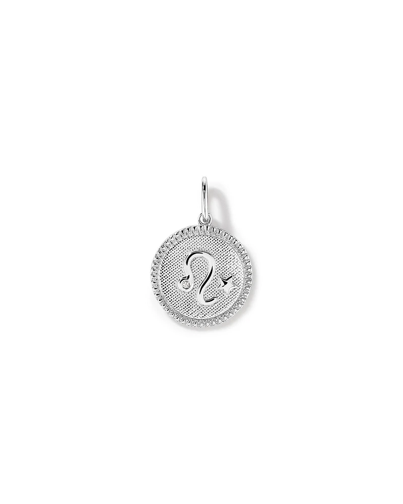 Diamond Accent Taurus Zodiac Pendant in Sterling Silver