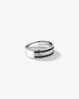 Men's 0.50 TW Enhanced Black Diamond Ring in Platinum