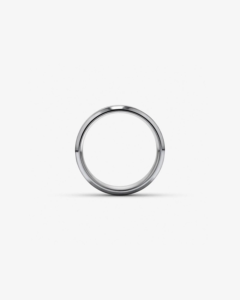 8mm Black Titanium Bevelled Edge Wedding Band