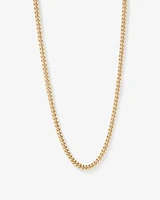 55cm (22") 6.8mm Width Semi Solid Diamond Cut Curb Chain in 10kt Yellow Gold