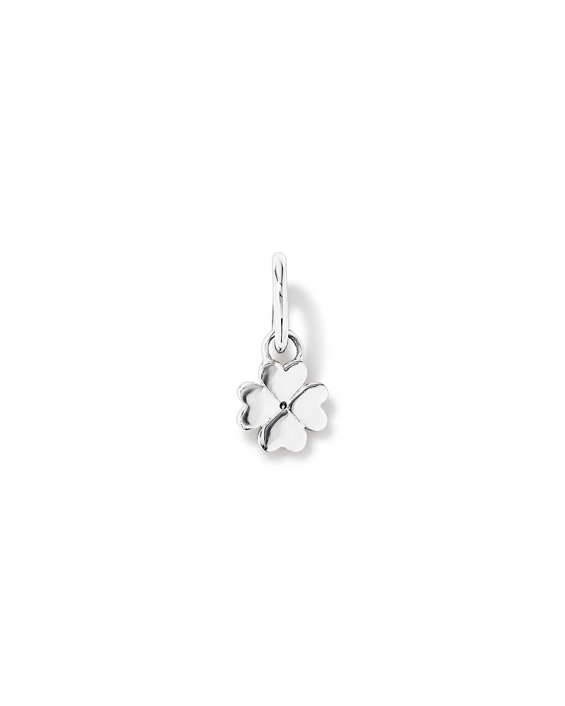 Diamond Accent Four Leaf Clover Pendant in Sterling Silver