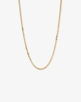 55cm (22") 5.5mm Width Semi Solid Diamond Cut Curb Chain in 10kt Yellow Gold