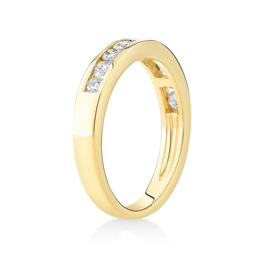 Wedding Ring with 0.50 Carat TW of Diamonds in 18kt Yellow Gold