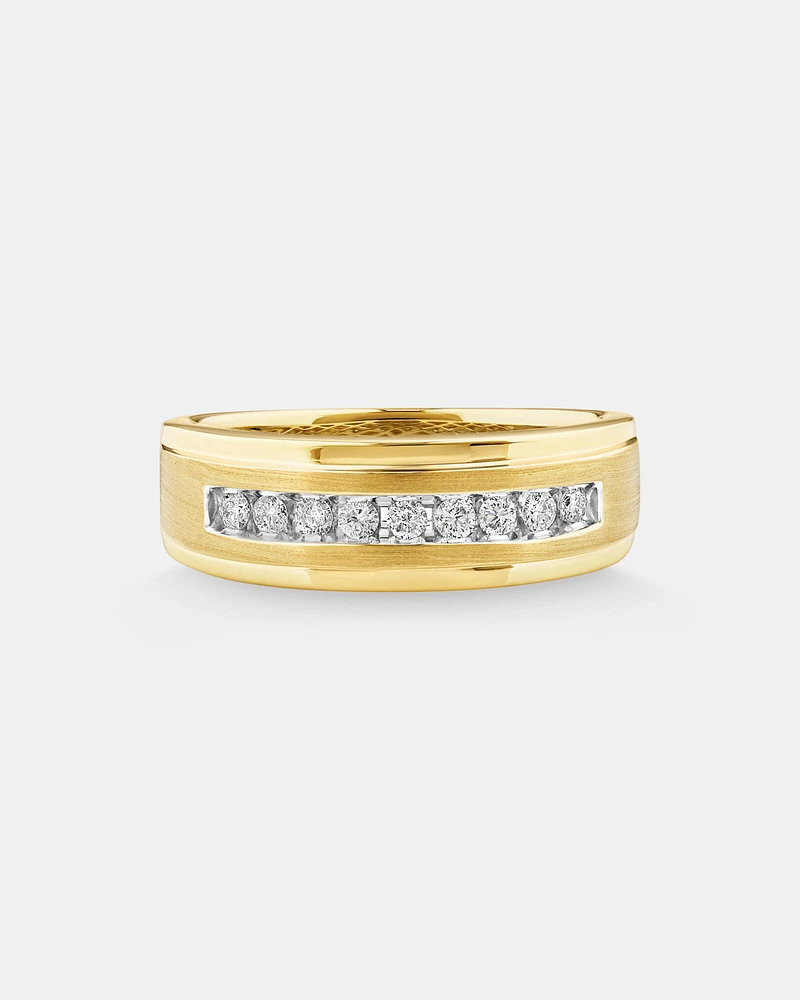 Men's Ring with 1/4 Carat TW of Diamonds in 10kt Yellow Gold