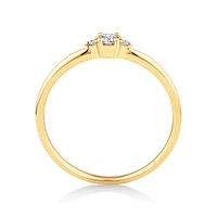 3 Stone Ring with 0.11 Carat TW Diamonds in 10kt Yellow Gold