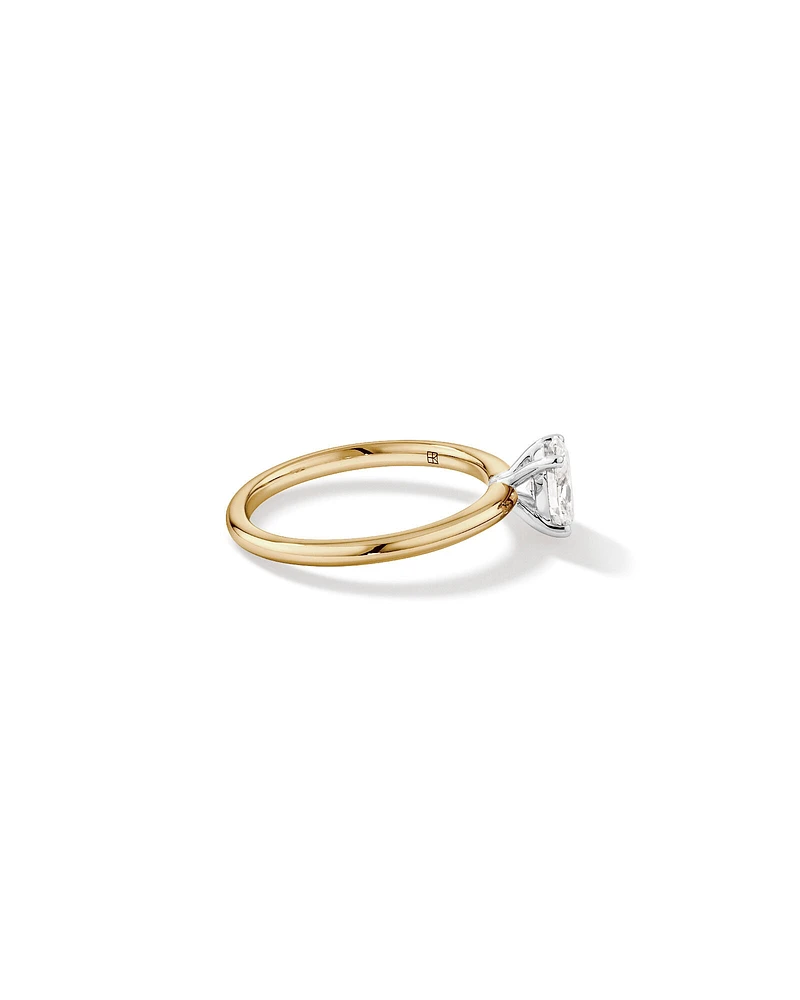 Carat TW Oval Laboratory-Grown Diamond Solitaire Engagement Ring in 14kt White Gold