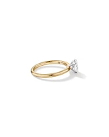 Carat TW Oval Laboratory-Grown Diamond Solitaire Engagement Ring in 14kt White Gold