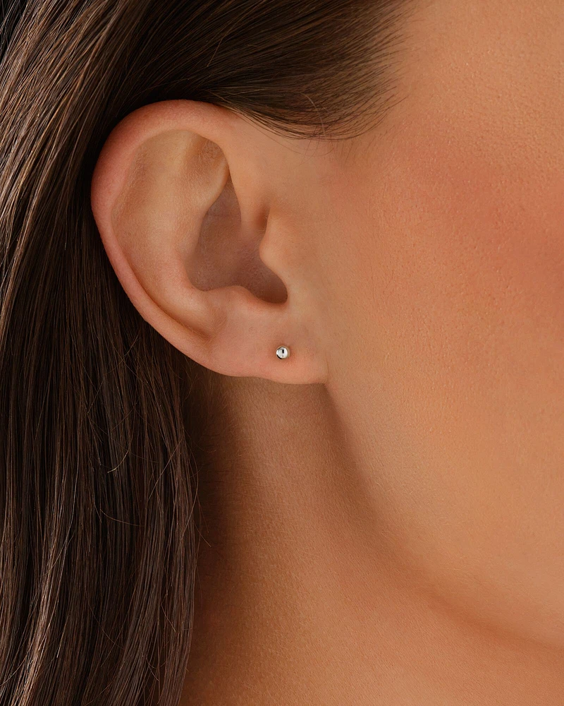 3mm Ball Stud Earrings in 10kt Rose Gold