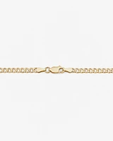 60cm (24") 3mm-3.5mm Width Curb Chain in 10kt Yellow Gold