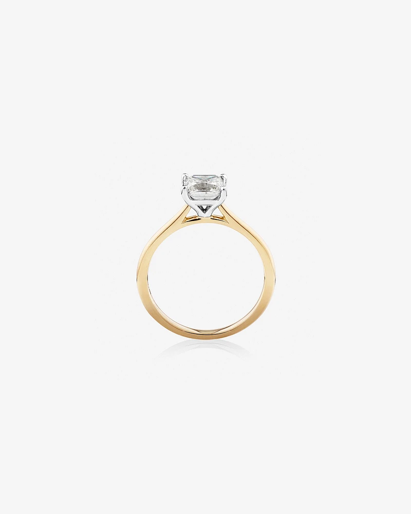 Evermore Certified Solitaire Ring With 1 Carat TW Diamond In 14kt White Gold