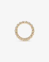 7.20 Carat TW Radiant Cut Laboratory-Grown Diamond Eternity Ring in 14kt Yellow Gold