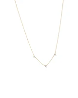 Station Necklace With 0.25 Carat TW Diamonds in 10kt Yellow Gold