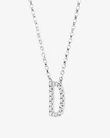 A' Initial necklace with 0.10 Carat TW of Diamonds in 10kt White Gold