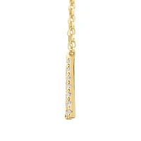 "K" Initial Necklace with 0.10 Carat TW of Diamonds in 10kt Yellow Gold