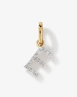 Diamond Letter E Initial Pendant in 10kt Yellow Gold