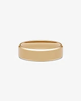 7mm Flat Bevelled Wedding Band in 10kt White Gold