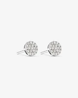 0.33 Carat TW Round Diamond Cluster Stud Earrings in 10kt White Gold