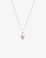 Small Knots Pendant with 0.13 Carat TW of Diamonds in Sterling Silver & 10kt Rose Gold