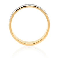 Men's Wedding Band in 10kt Yellow & White Gold