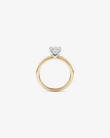 1.25 Carat TW Oval Laboratory-Grown Diamond Solitaire Engagement Ring in 14kt Yellow and White Gold