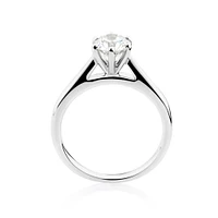 1 Carat Diamond Solitaire Ring in 14kt White Gold