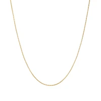 45cm (18") Hollow Round Box Chain in 14kt Yellow Gold