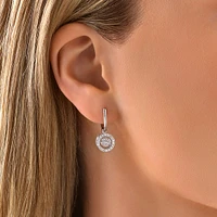 Everlight Drop Earrings with 1 Carat TW of Diamonds in 14kt White Gold