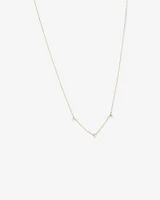 Station Necklace With 0.25 Carat TW Diamonds in 10kt Yellow Gold