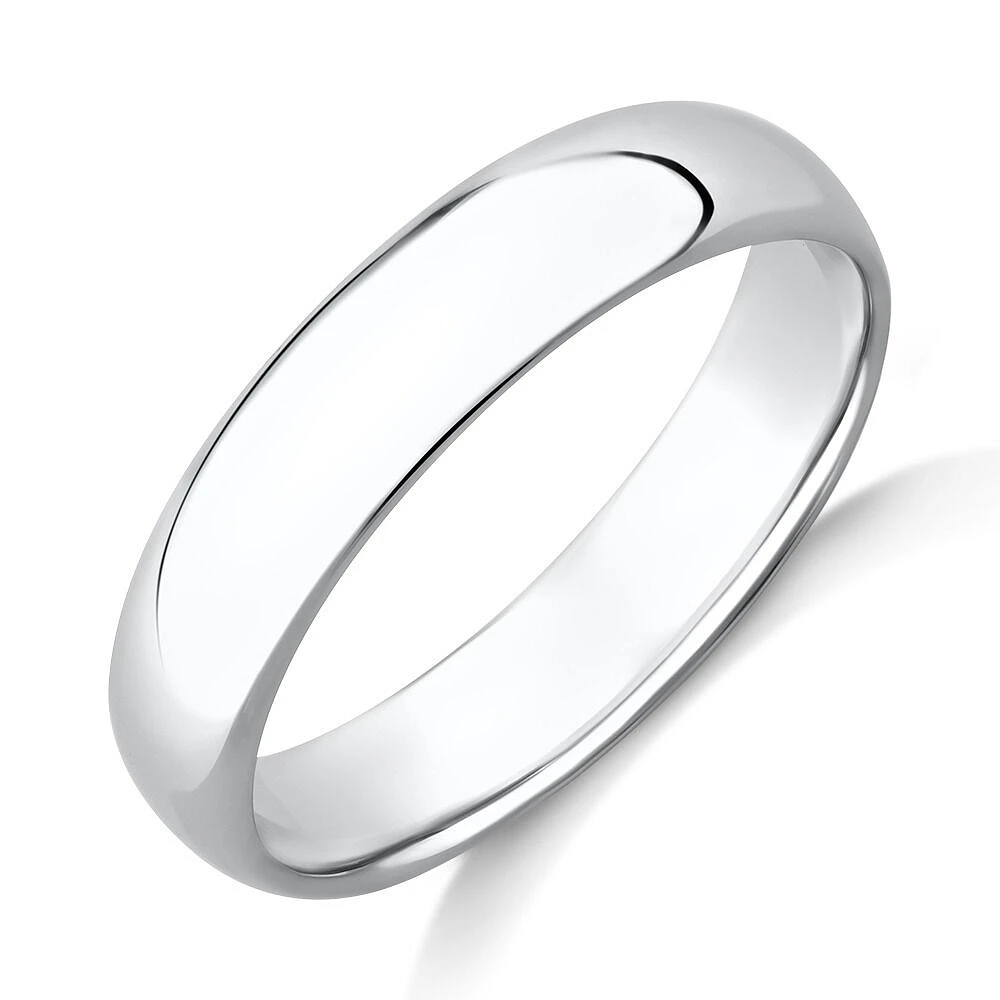 5mm Half Round Wedding Band in Sterling Silver