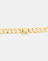 21cm (8.5") Cuban Link Bracelet with Carat TW of Diamonds in 10kt Yellow Gold