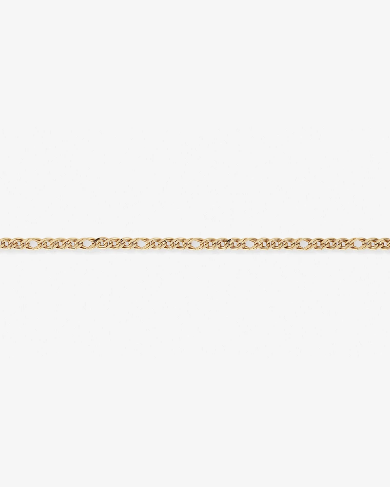 19cm (7.5") Double Oval Curb Bracelet in 10kt Yellow Gold