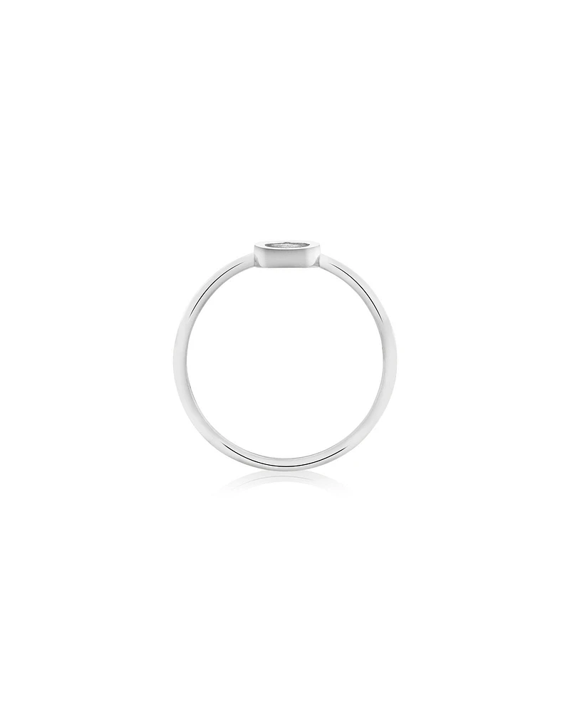 C Initial Ring in Sterling Silver