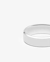 7mm Flat Bevelled Wedding Band in 10kt White Gold