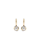 0.35 Carat TW Diamond Everlight Swirl Drop Huggie Earrings in 10kt Yellow Gold