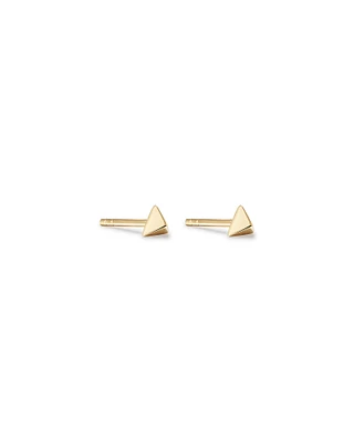 Pyramid Stud Earrings in 10kt Yellow Gold