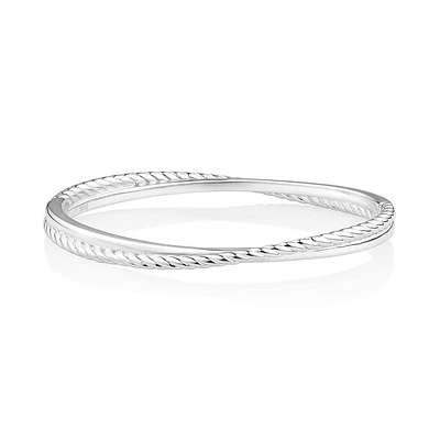 63mm Twist Bangle in Sterling Silver