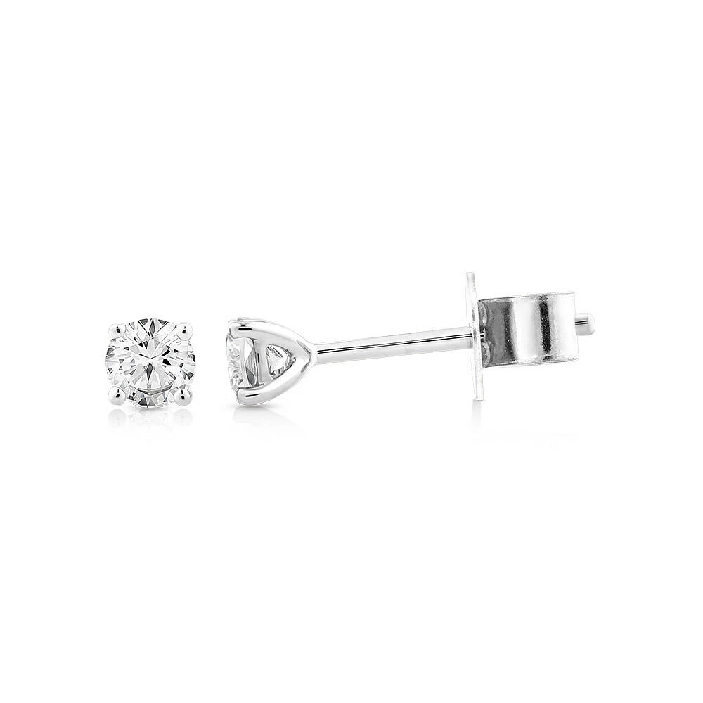 0.25 Carat TW Diamond Solitaire Stud Earrings in 18kt Gold