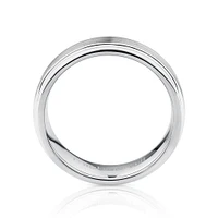 Men's Ring in Grey Sapphire Tungsten