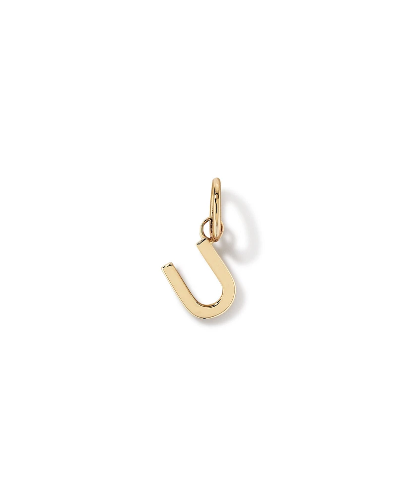 Letter Q Initial Pendant in 10kt Yellow Gold