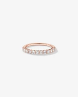0.60 Carat TW Claw Set Round Brilliant Laboratory-Grown Diamond Wedding Ring in 14kt White Gold