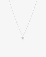 Cubic Zirconia Butterfly Pendant Necklace in Sterling Silver