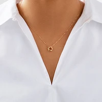45cm (18") Triple Circle Necklace in 10kt Yellow Gold