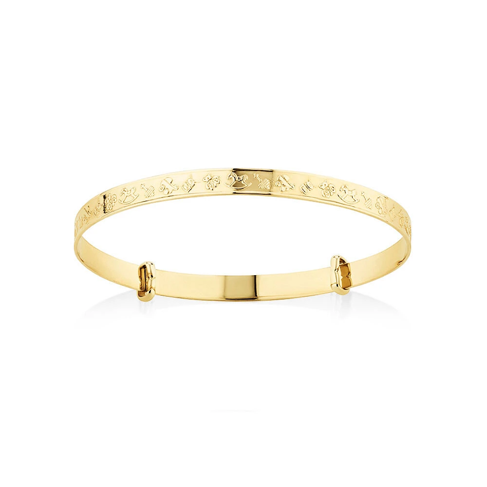 Expandable Baby Bangle in 10kt Yellow Gold