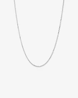 55cm (22") 2.5-3mm Width Fine Curb Chain Necklace in Sterling Silver