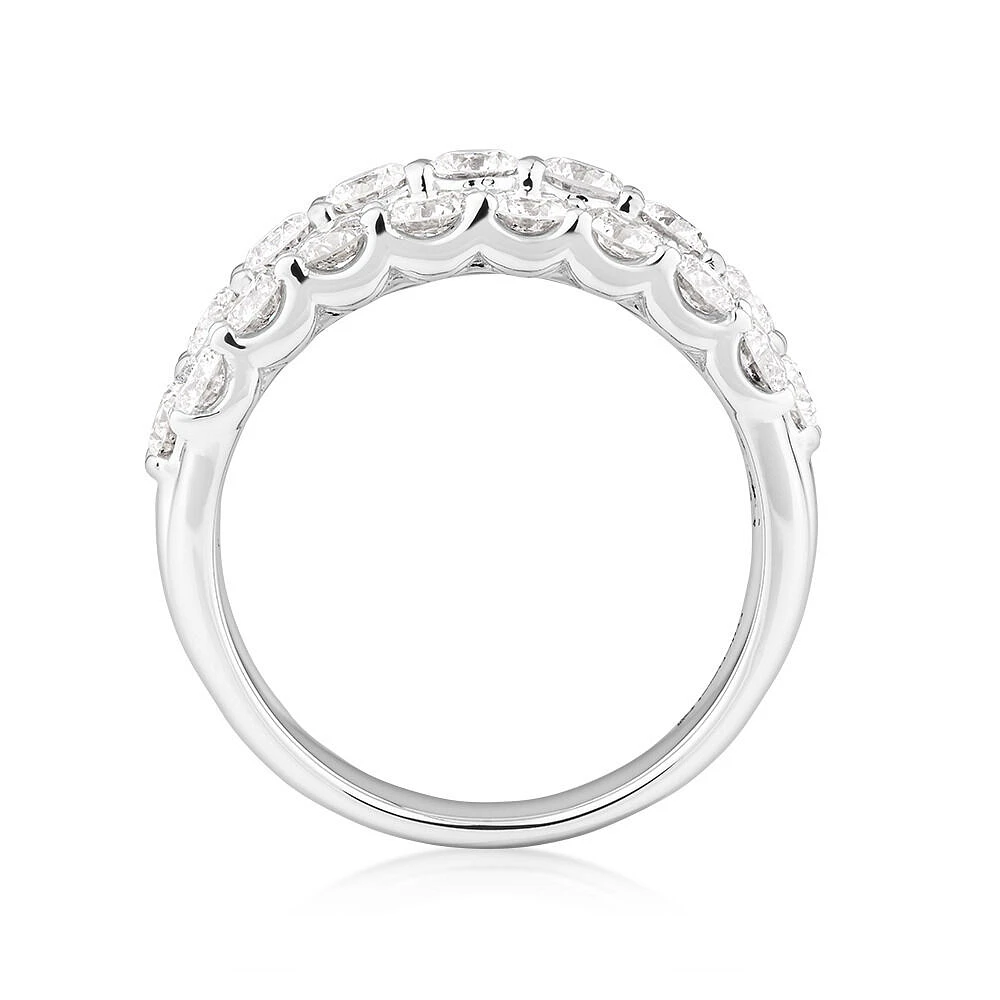 Ring with 3 Carat TW of Diamonds in 14kt White Gold