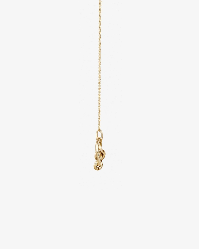 Knots Pendant with Carat TW of Diamonds in 10kt Yellow Gold